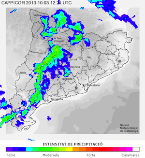 Animació darreres 60 imatges de radar Catalunya